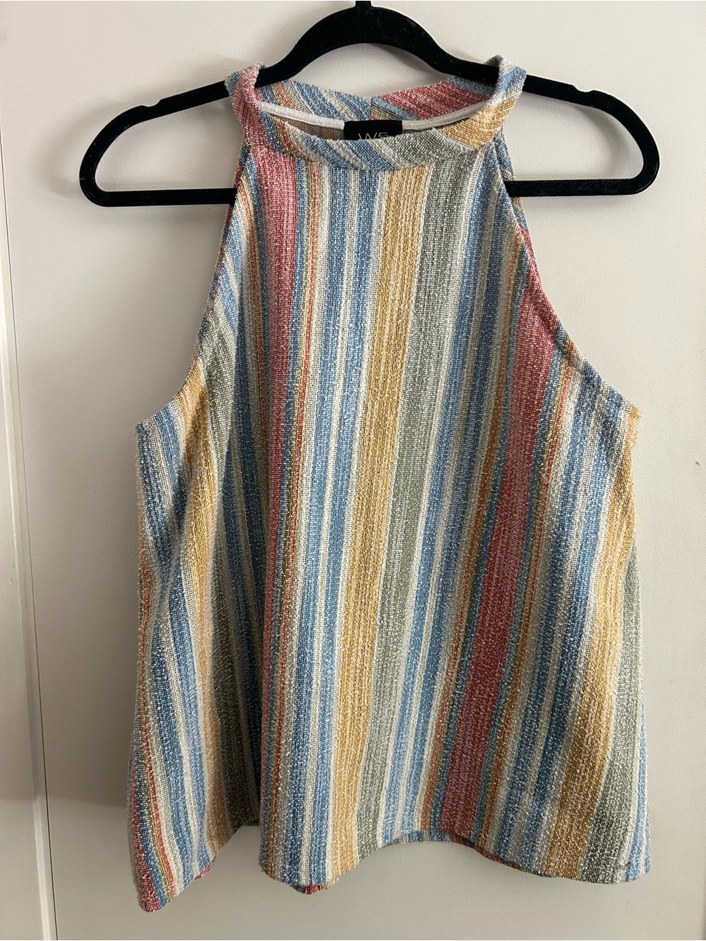 Multi-Color Striped Halter Tank Top